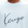 Kenzo Signature’ Embroidered T-Shirt in Merino Wool Kenzo Signature’ Embroidered T-Shirt in Merino Wool