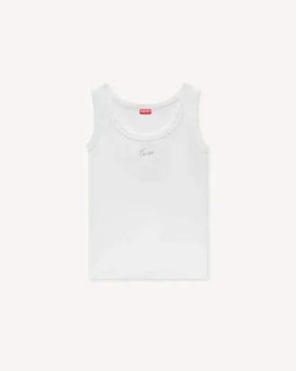 kenzo signature embroidered tank top in cotton 1 1 330x413 - Kenzo Signature' Embroidered Tank Top in Cotton