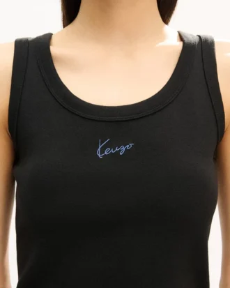 Kenzo Signature’ Embroidered Tank Top in Cotton