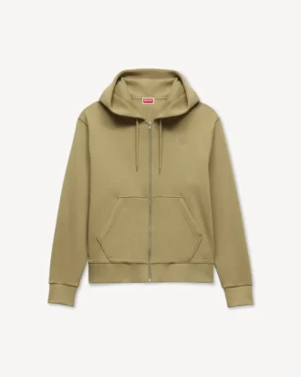 Kenzo Signature’ Embroidered Zip-Up Hoodie in Cotton