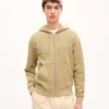 Kenzo Signature’ Embroidered Zip-Up Hoodie in Cotton Kenzo Signature’ Embroidered Zip-Up Hoodie in Cotton