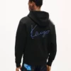 Kenzo Signature’ Embroidered Zip up Hoodie in Cotton Kenzo Signature’ Embroidered Zip up Hoodie in Cotton