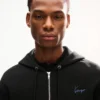 Kenzo Signature’ Embroidered Zip up Hoodie in Cotton Kenzo Signature’ Embroidered Zip up Hoodie in Cotton