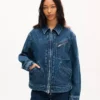 Kenzo Signature’ Genderless Utility Jacket in Japanese Denim Kenzo Signature’ Genderless Utility Jacket in Japanese Denim