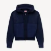 Kenzo Signature’ Knitted Zip-Up Hoodie in Cotton Wool Kenzo Signature’ Knitted Zip-Up Hoodie in Cotton Wool