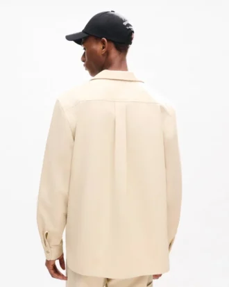 Kenzo Signature’ Oversized Shirt in Herringbone Cotton