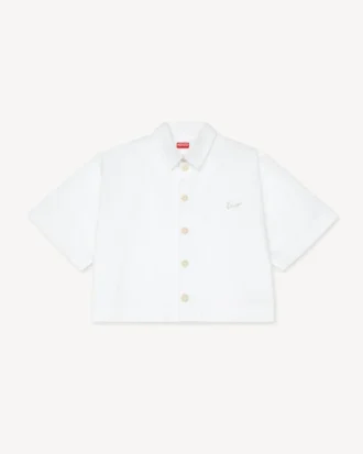 Kenzo Signature’ Short Sleeve Shirt in Cotton Poplin