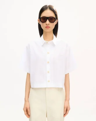 Kenzo Signature’ Short Sleeve Shirt in Cotton Poplin