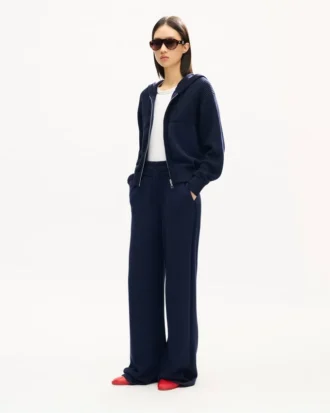 Kenzo Signature’ Straight Pants in Cotton Wool