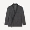 Kenzo Stripes’ Double Breasted Tailored Kimono Jacket Kenzo Stripes’ Double Breasted Tailored Kimono Jacket
