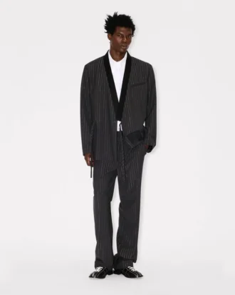Kenzo Stripes’ Double Breasted Tailored Kimono Jacket