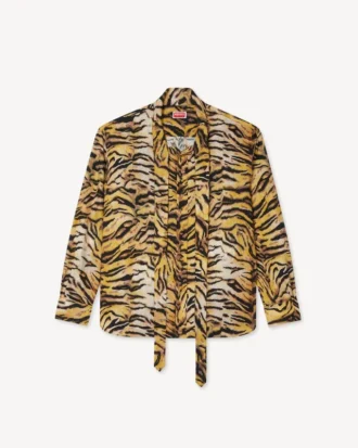 Kenzo Tiger’ Bow Shirt in Cotton