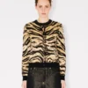Kenzo Tiger’ Cardigan in Mixed Cotton and Wool Kenzo Tiger’ Cardigan in Mixed Cotton and Wool