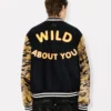 Kenzo Tiger’ Genderless Printed Varsity Jacket in Virgin Wool Kenzo Tiger’ Genderless Printed Varsity Jacket in Virgin Wool