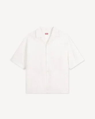 Kenzo Tiger’ Hawaiian Short Sleeve Shirt in Cotton Jacquard