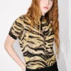 Kenzo Tiger’ Mock Neck Top in Mixed Cotton Wool Kenzo Tiger’ Mock Neck Top in Mixed Cotton Wool