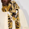 Kenzo Tiger’ Scarf in Fake Fur