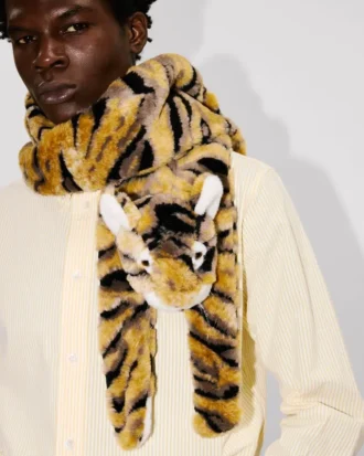 Kenzo Tiger’ Scarf in Fake Fur
