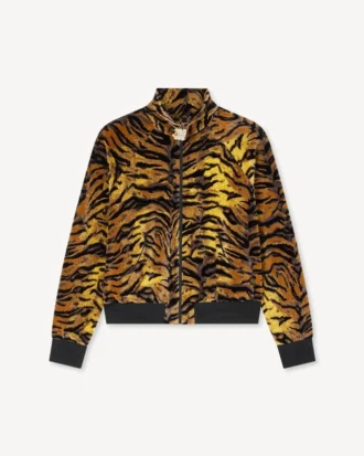 Kenzo Tiger’ Track Jacket in Velvet Jacquard