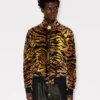 Kenzo Tiger’ Track Jacket in Velvet Jacquard