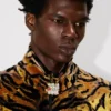 Kenzo Tiger’ Track Jacket in Velvet Jacquard