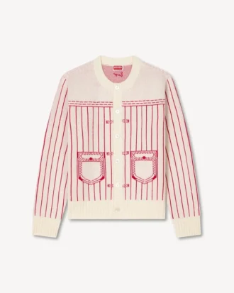 Kenzo Trompe L’oeil’ Cardigan in Cotton Wool Kenzo Trompe L’oeil’ Cardigan in Cotton Wool
