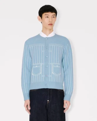 Kenzo Trompe L’oeil’ Cardigan in Cotton Wool