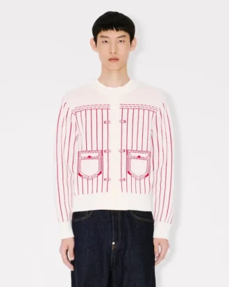 Kenzo Trompe L’oeil’ Cardigan in Cotton Wool Kenzo Trompe L’oeil’ Cardigan in Cotton Wool