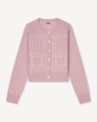 Kenzo Trompe L’œIl’ Cardigan in Wool Cotton