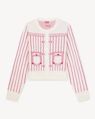 Kenzo Trompe L’œIl’ Cardigan in Wool Cotton