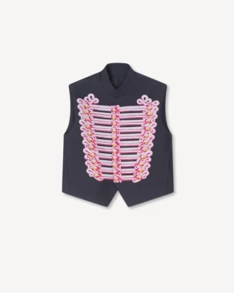 Kenzo Trompe L’œIl’ Vest in Wool and Cotton