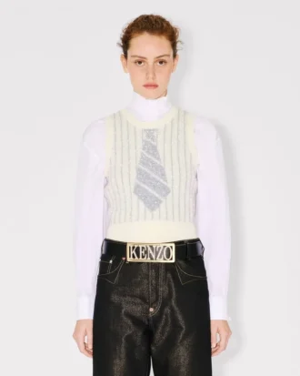 Kenzo Trompe L’œIl’ Vest in Wool Cotton