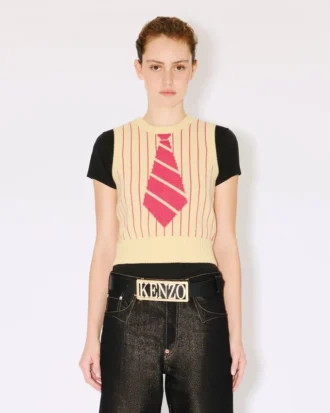 Kenzo Trompe L’œIl’ Vest in Wool Cotton Kenzo Trompe L’œIl’ Vest in Wool Cotton