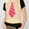 Kenzo Trompe L’œIl’ Vest in Wool Cotton
