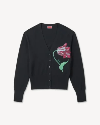 Kenzo Tulip’ Cardigan in Cotton Wool Kenzo Tulip’ Cardigan in Cotton Wool