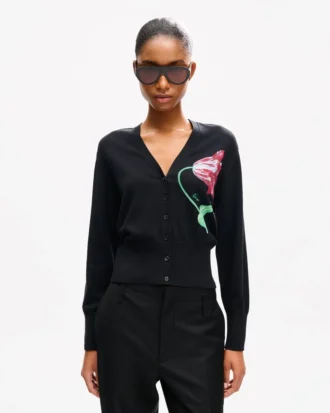 Kenzo Tulip’ Cardigan in Cotton Wool Kenzo Tulip’ Cardigan in Cotton Wool