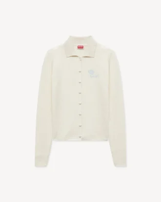 Kenzo Tulip’ Embroidered Cardigan in Spongy Cotton Kenzo Tulip’ Embroidered Cardigan in Spongy Cotton