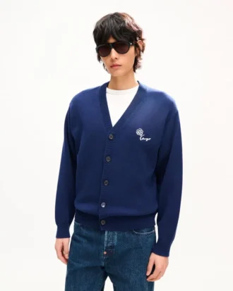 Kenzo Tulip’ Embroidered Cardigan Wool and Cotton