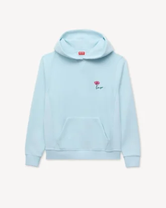 Kenzo Tulip’ Embroidered Hoodie in Cotton