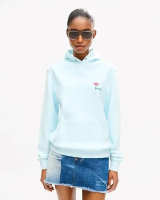 Kenzo Tulip’ Embroidered Hoodie in Cotton