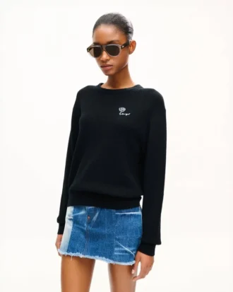 Kenzo Tulip’ Embroidered Jumper in Spongy Cotton