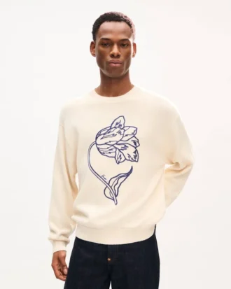 Kenzo Tulip’ Embroidered Jumper in Wool and Cotton