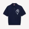 Kenzo Tulip’ Embroidered Polo Wool and Cotton