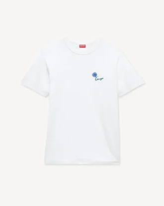 Kenzo Tulip’ Embroidered Slim T-Shirt in Cotton