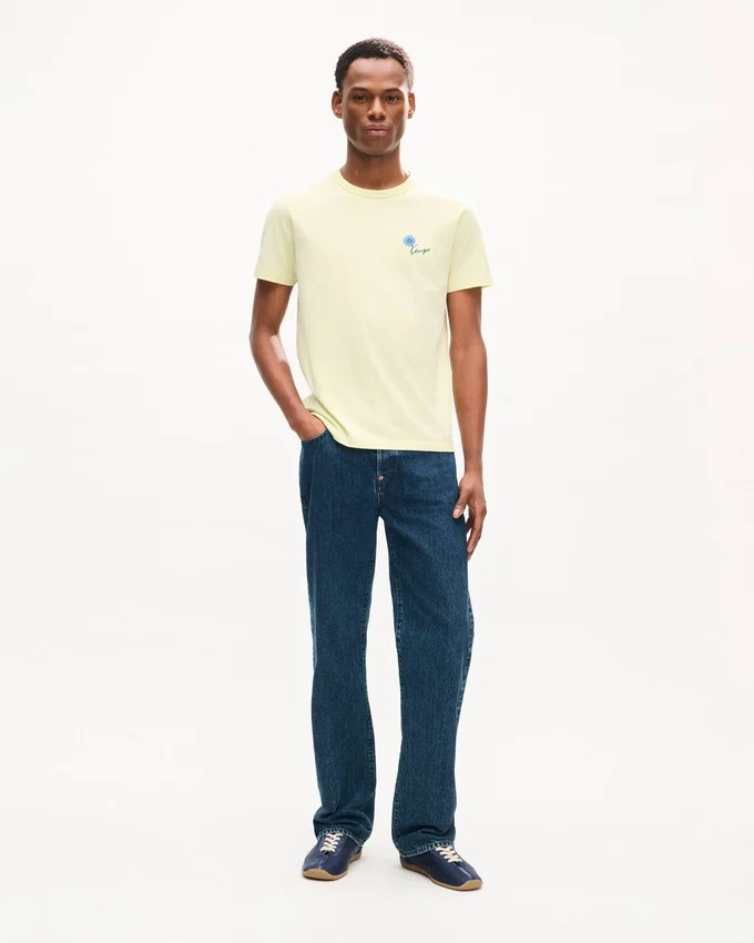 Kenzo Tulip’ Embroidered Slim T-Shirt in Cotton Kenzo Tulip’ Embroidered Slim T-Shirt in Cotton