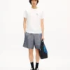 Kenzo Tulip’ Embroidered Slim T-Shirt in Cotton Kenzo Tulip’ Embroidered Slim T-Shirt in Cotton