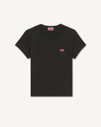 Kenzo Tulip’ Embroidered T-Shirt in Cotton