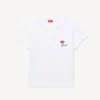 Kenzo Tulip’ Embroidered T-Shirt in Cotton Kenzo Tulip’ Embroidered T-Shirt in Cotton