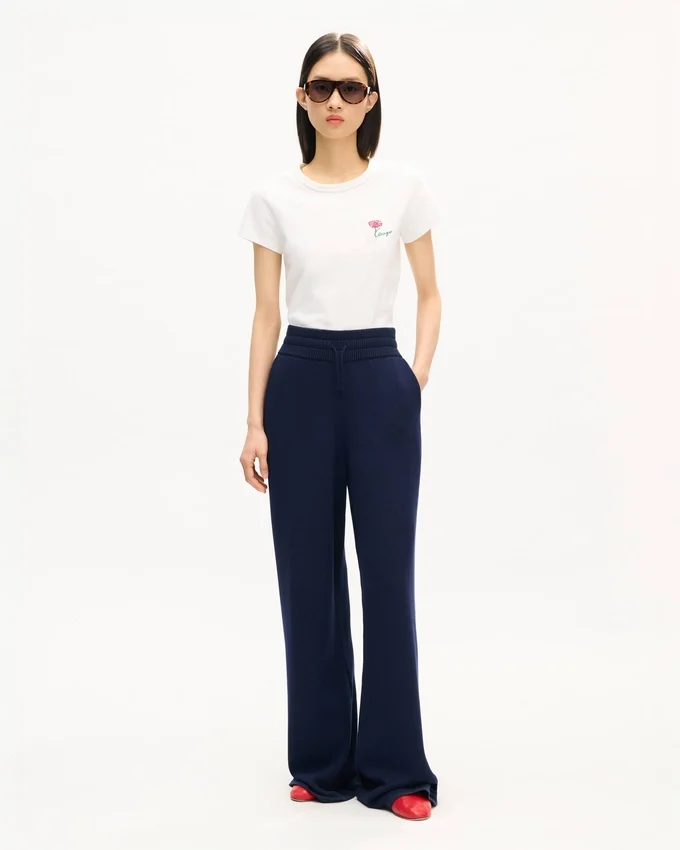 Kenzo Tulip’ Embroidered T-Shirt in Cotton Kenzo Tulip’ Embroidered T-Shirt in Cotton
