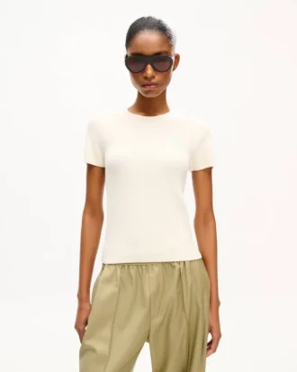 Kenzo Tulip’ Embroidered Top in Spongy Cotton Kenzo Tulip’ Embroidered Top in Spongy Cotton